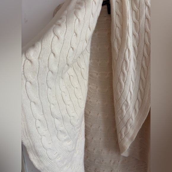 RALPH LAUREN BLACK LABEL  100% CASHMERE  CABLE KNIT CIRCLE KNIT CARDIGAN - Picture 5 of 9